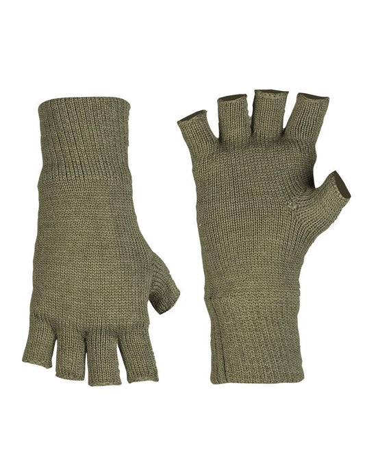 MIL-TEC warm fingerless gloves with Thinsulate lining, olive color