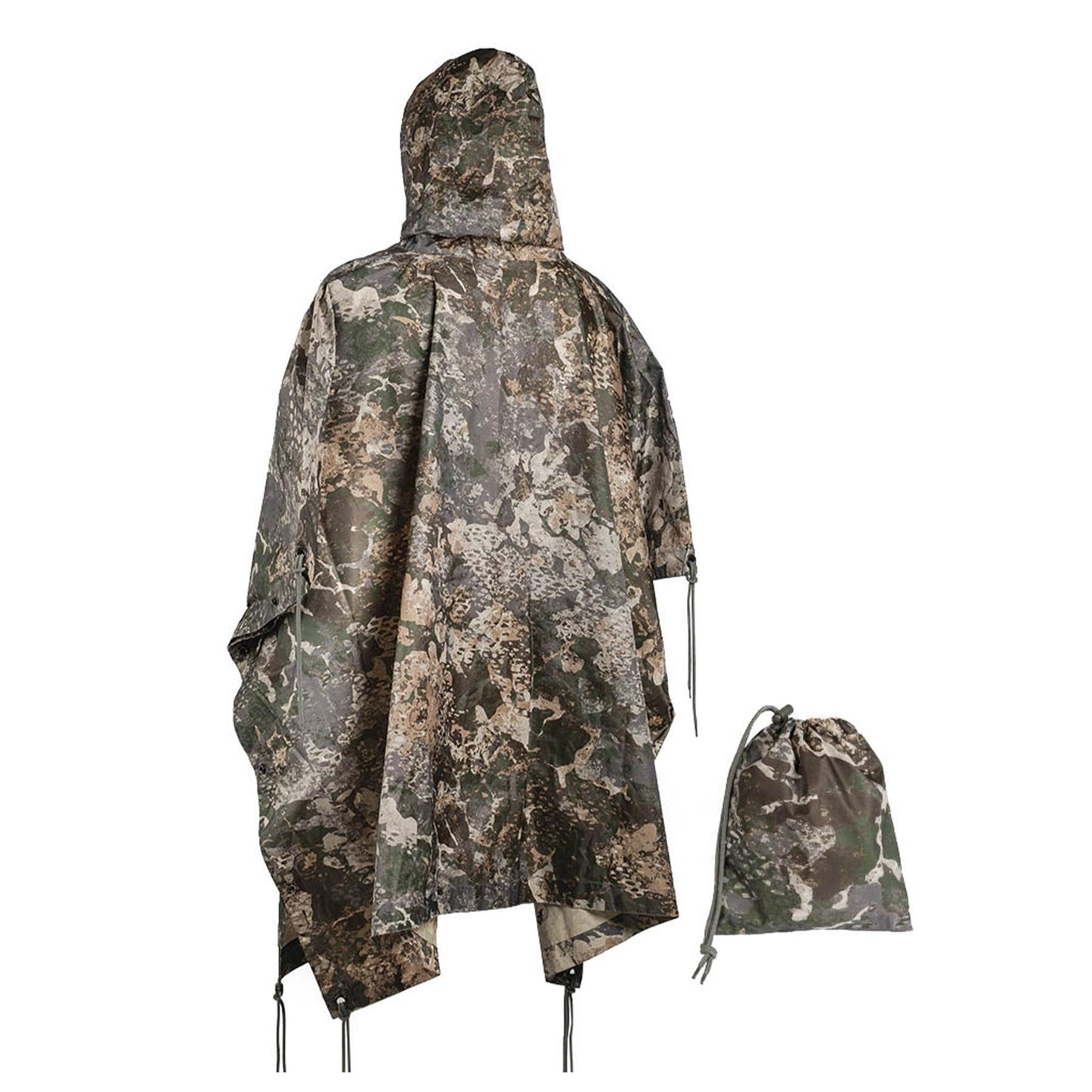 MIL-TEC lightweight waterproof poncho in ripstop fabric