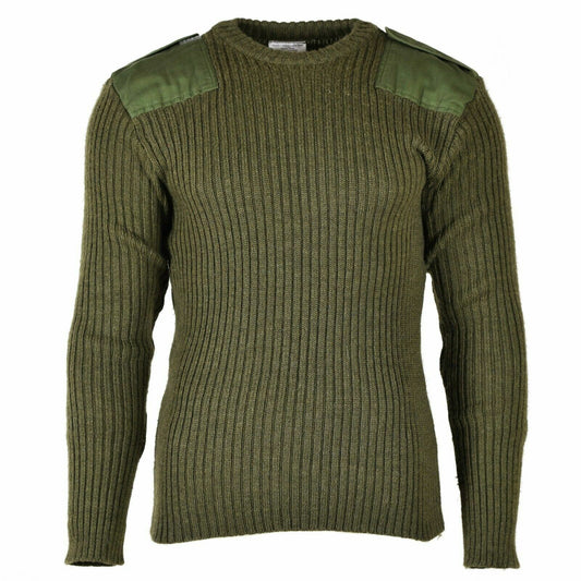 British army commando wool sweater in green color