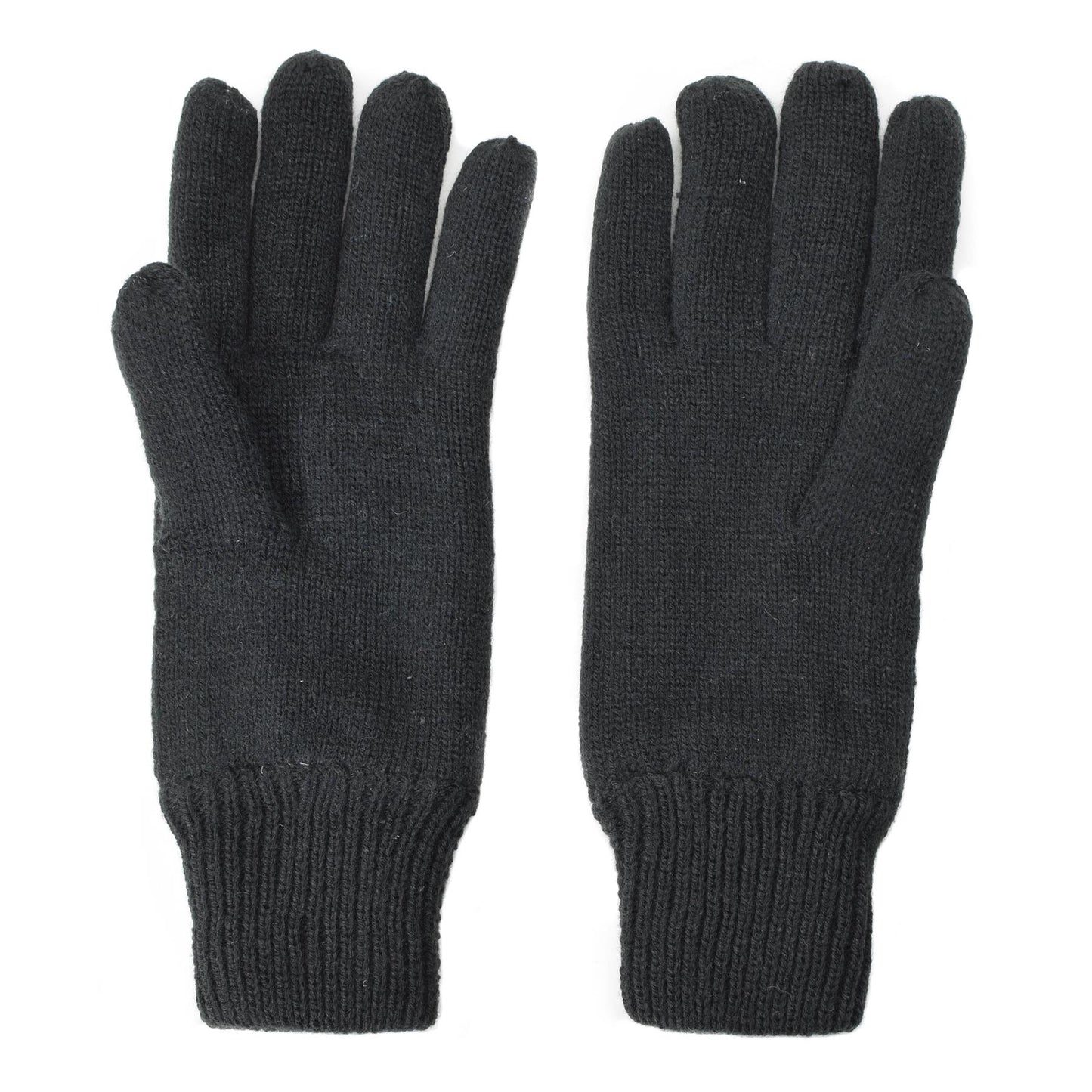 MIL-TEC men's knitted winter gloves in black color