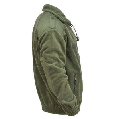 French army fleece jacket in olive color