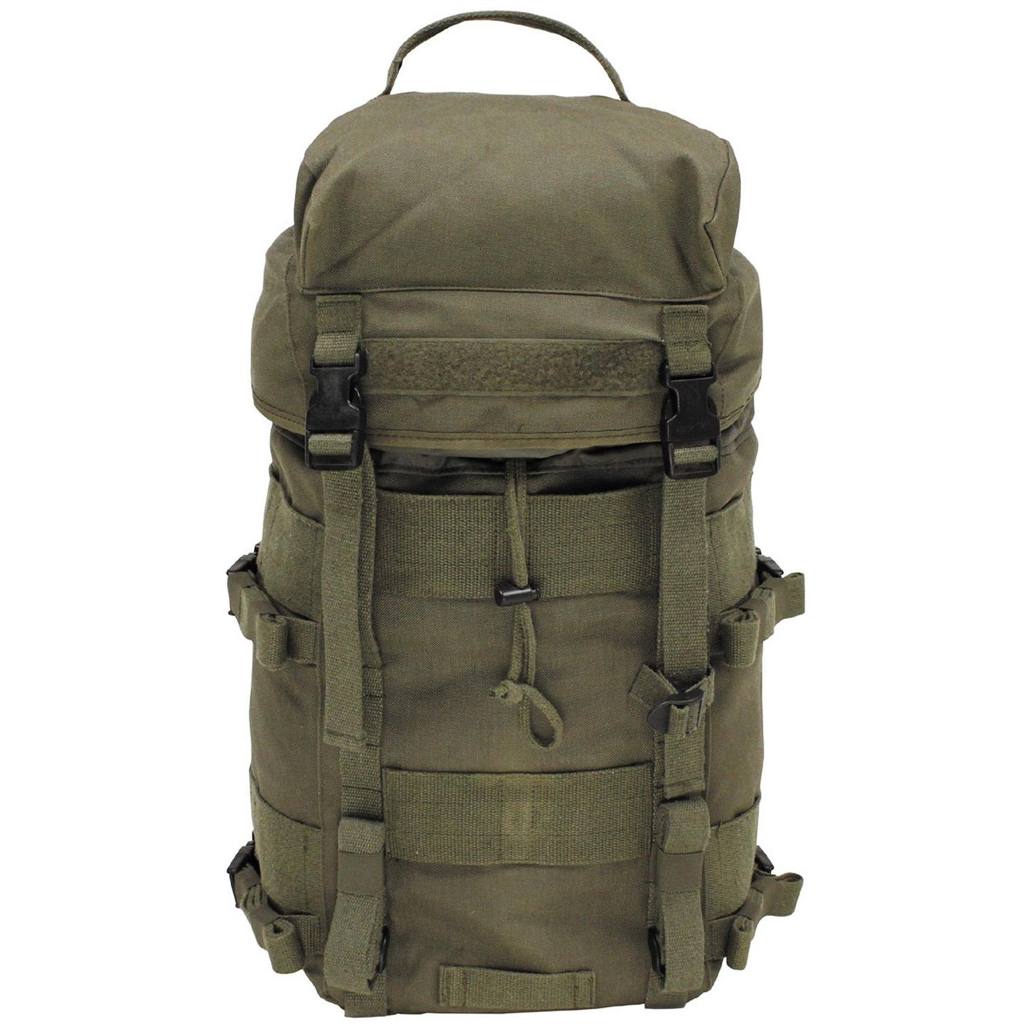 Austrian army backpack detachable top compartment olive