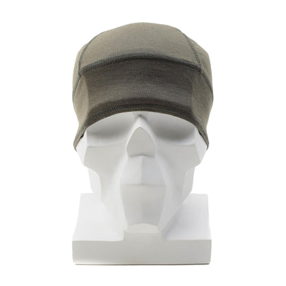Blochl merino wool beanie hat in olive color