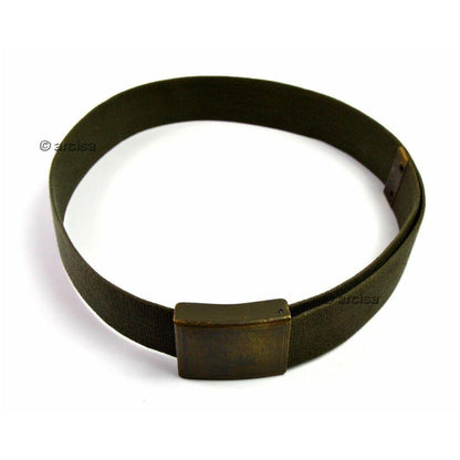 German army belt with metal buckle olive