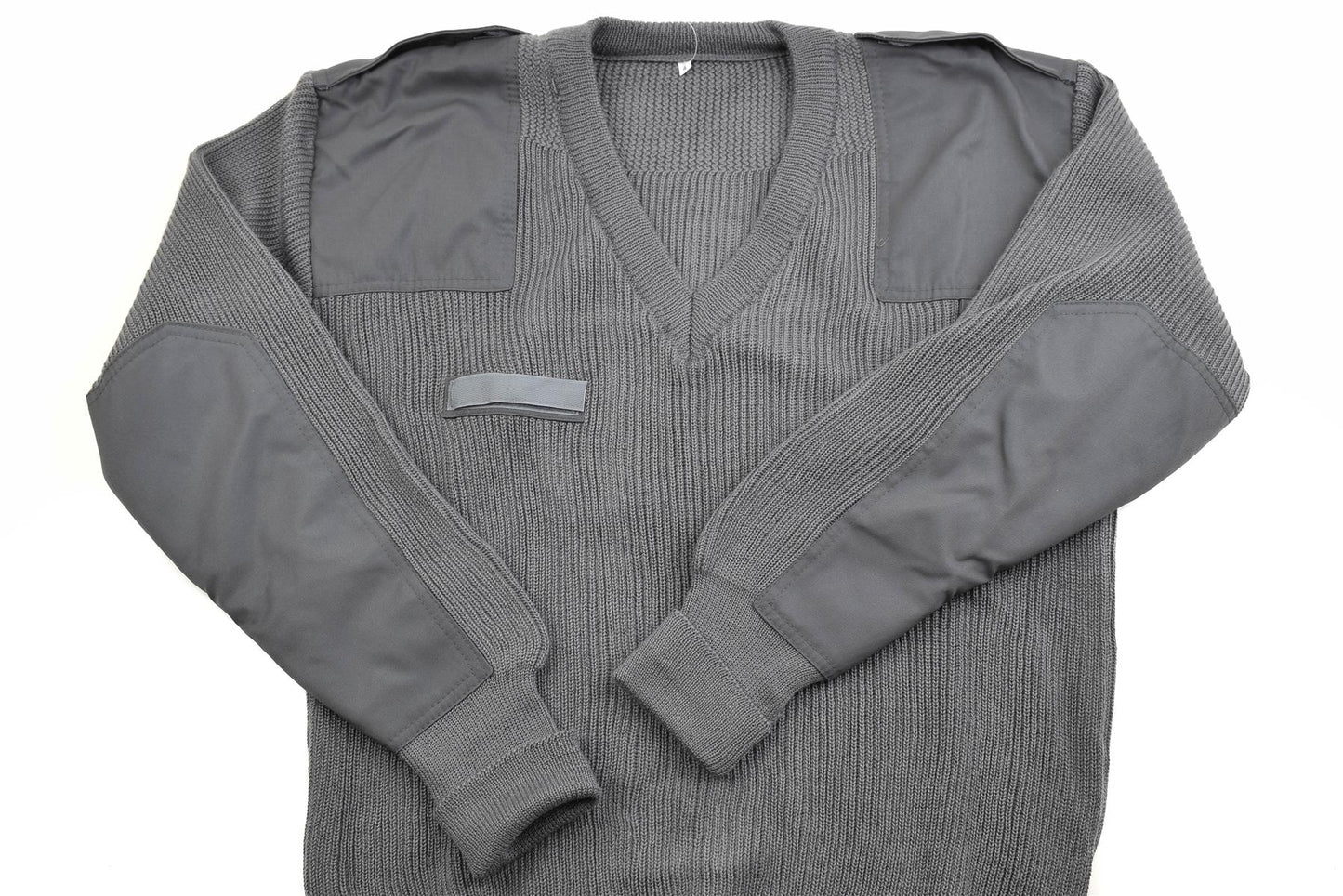 Italian Army Commando V-neck Sweater Gray