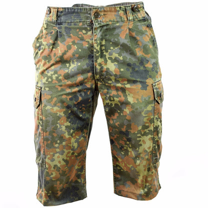 German army field uniform shorts Flecktarn print