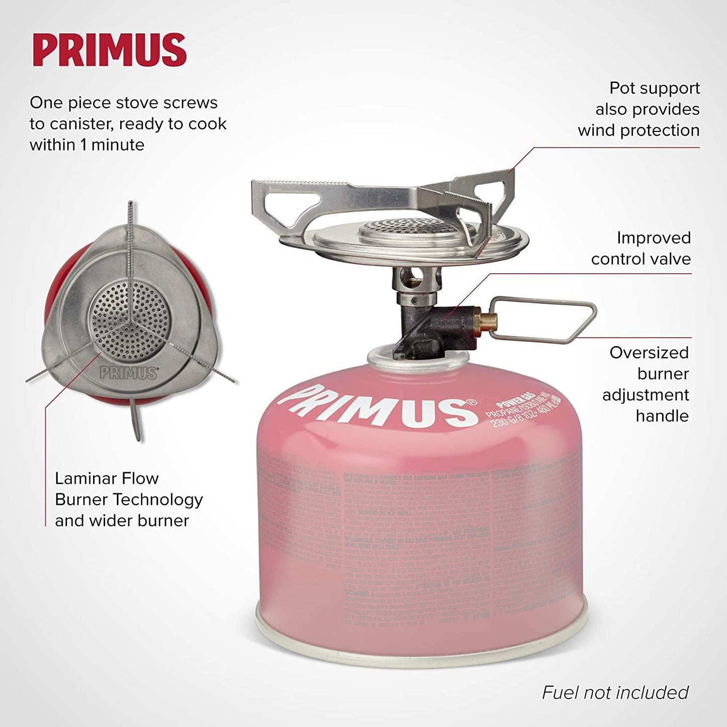 Primus Essential Trail Stove compact gas stove for camping adjustable