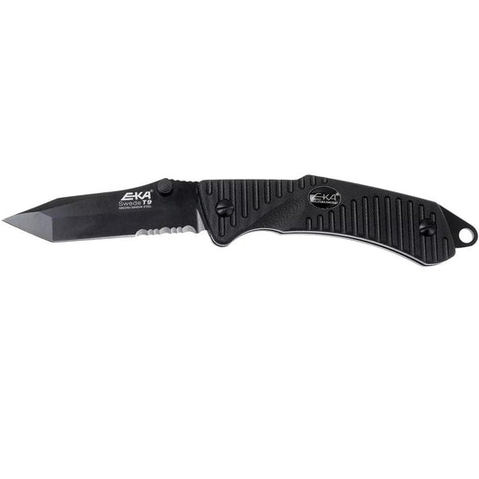 EKA Swede 9 folding survival knife with fire splitter and sheath