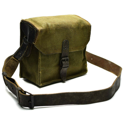 French army leather shoulder bag