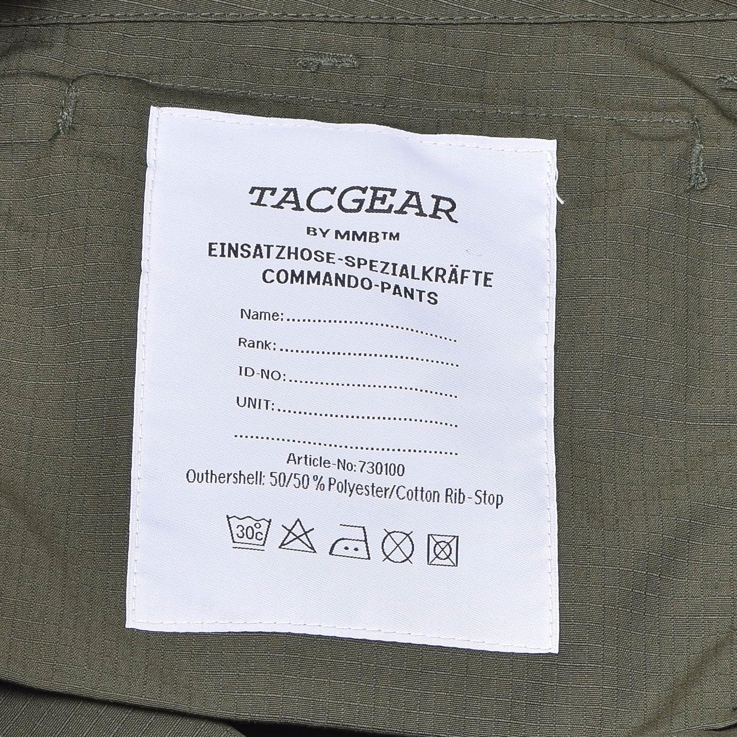 TACGEAR tactical pants with removable knee pads