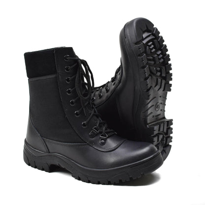 French army leather boots in black