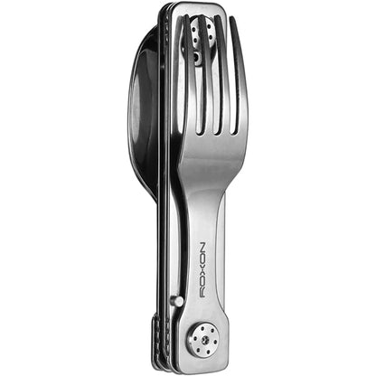 ROXON Cutlery C1 Folding Cutlery Set Stainless Steel Fork Spoon Knife