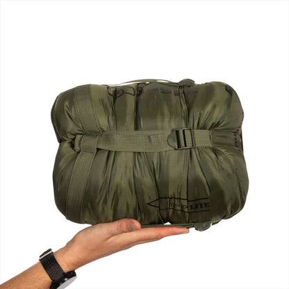 Snugpak Sleeper Lite šiltas miegmaišis Mummy formos alyvuogių