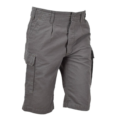 Leo Kohler military style cargo shorts in gray