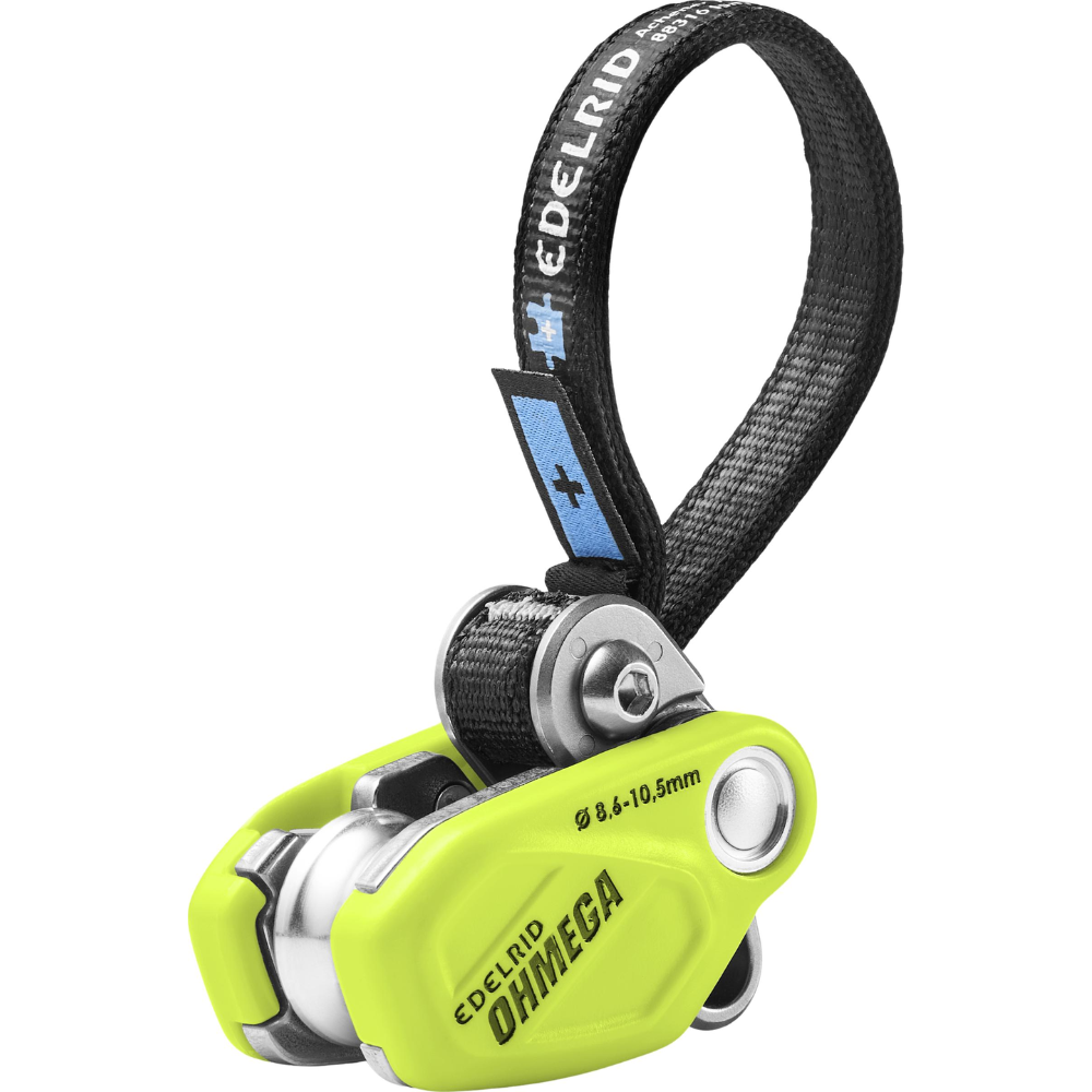 Edelrid Ohmega saugojimo stabdymo asistentas su skriemuliu 8,6–10,5 mm virvei