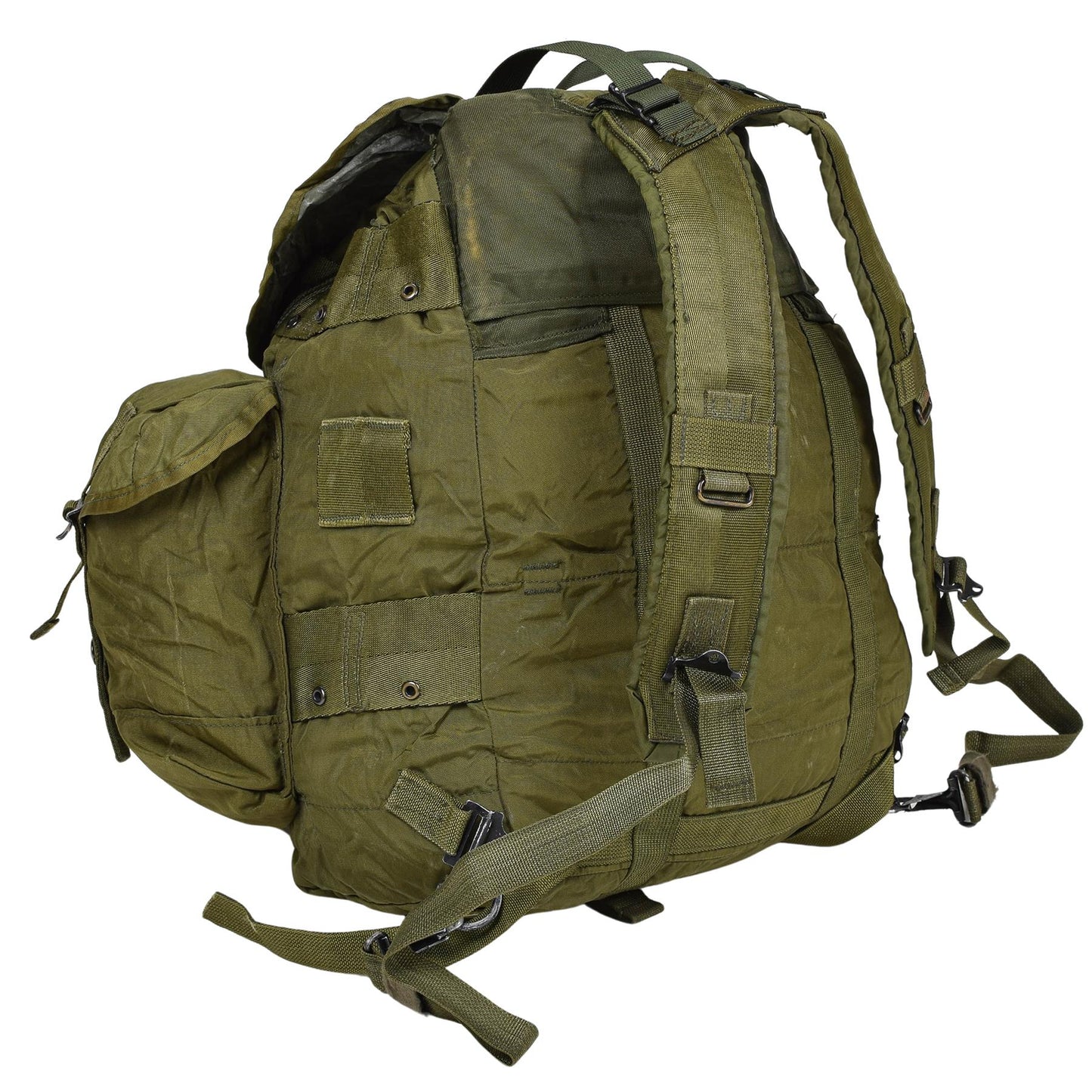 US Army 50L Tactical Backpack with 3 Pouches in Front Olive