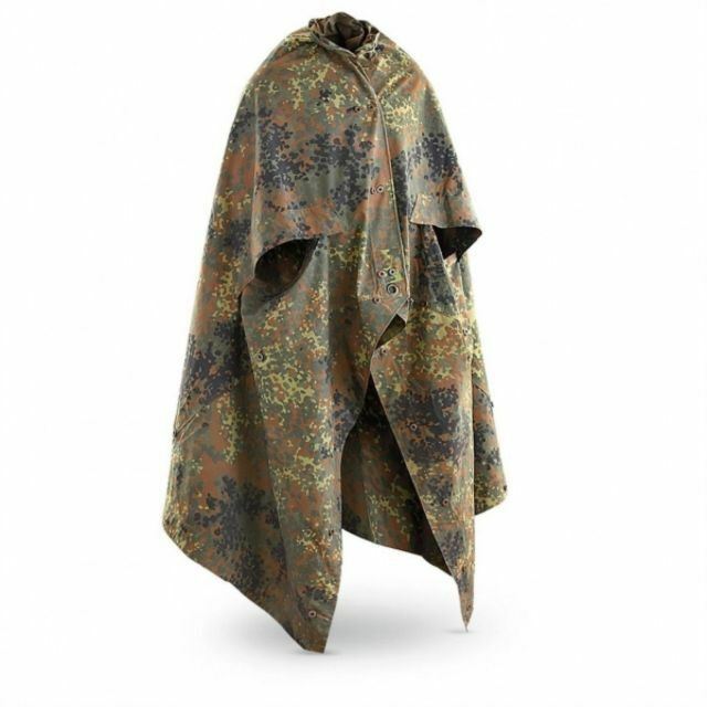 German army waterproof tent with Flecktarn print