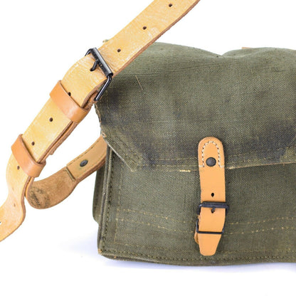 French army leather shoulder bag