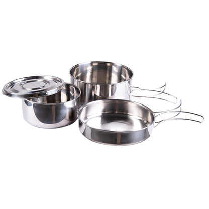 MIL-TEC 4-piece outdoor kitchen utensil set stainless steel