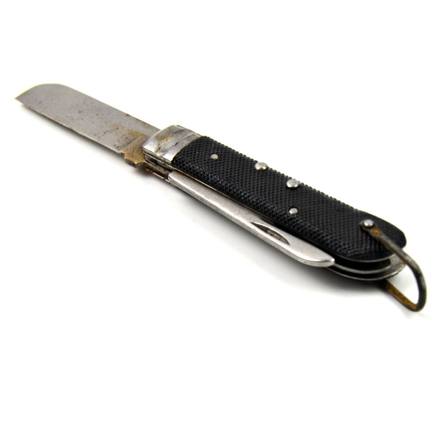 Italian military vintage folding knife with tin opener