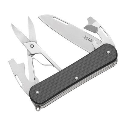 Fox Knives VULPIS FX-VP130-F4 CF multipurpose pocket knife made of M390 steel