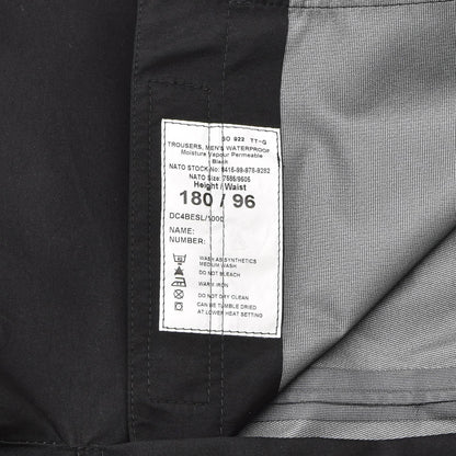 United Kingdom waterproof trousers in black