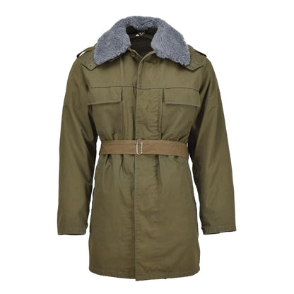 Czech military parka style cold weather jacket with collar and warming