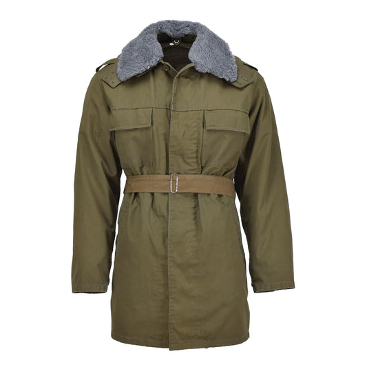Czech military parka style cold weather jacket with collar and warming