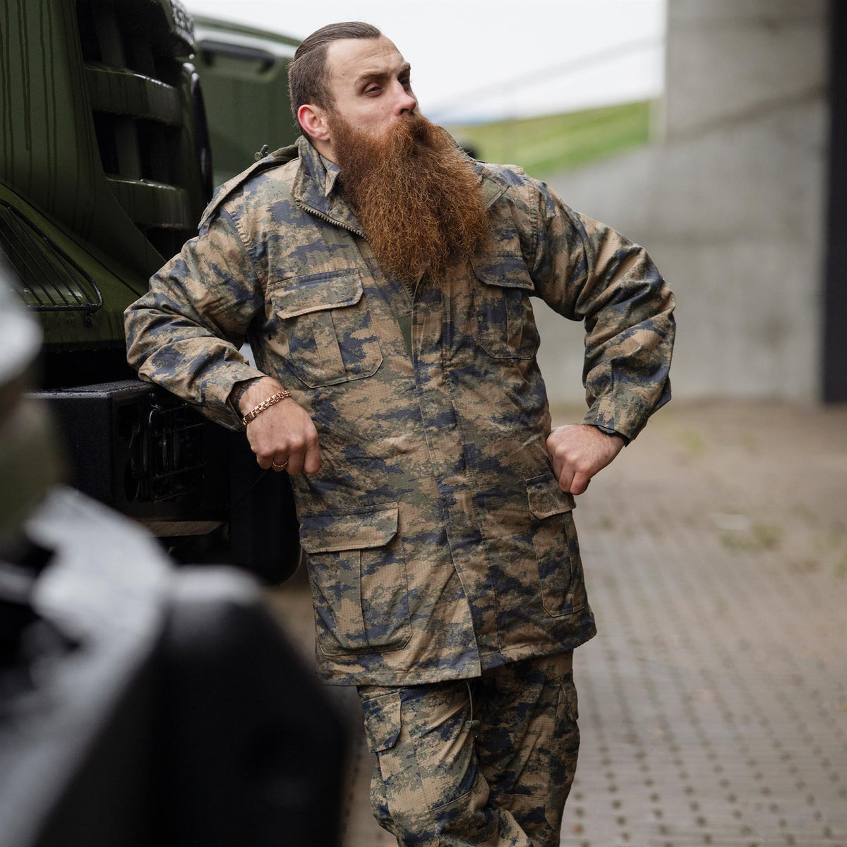 Turkijos kariuomenės parka su pamušalu Digital marginimo