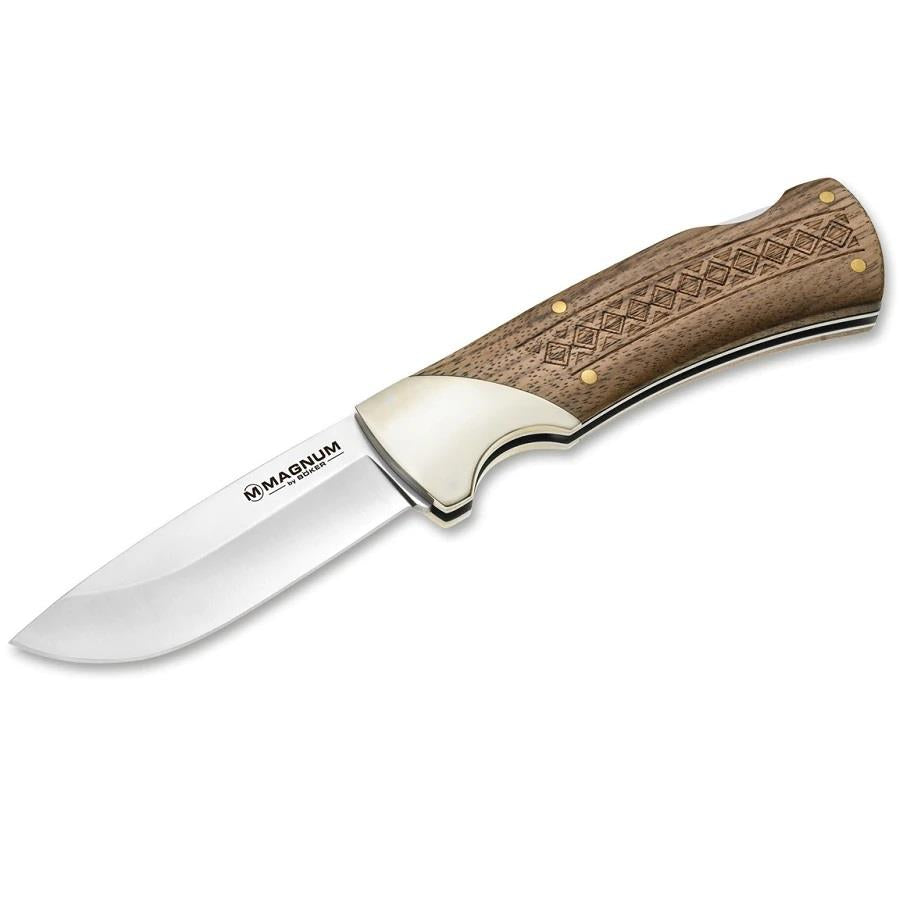 BOKER Woodcraft everyday folding knife 440A steel wooden handle