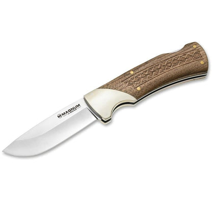 BOKER Woodcraft everyday folding knife 440A steel wooden handle