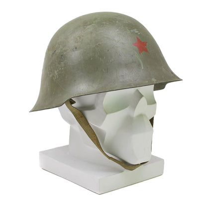 Serbian army helmet with lining olive color