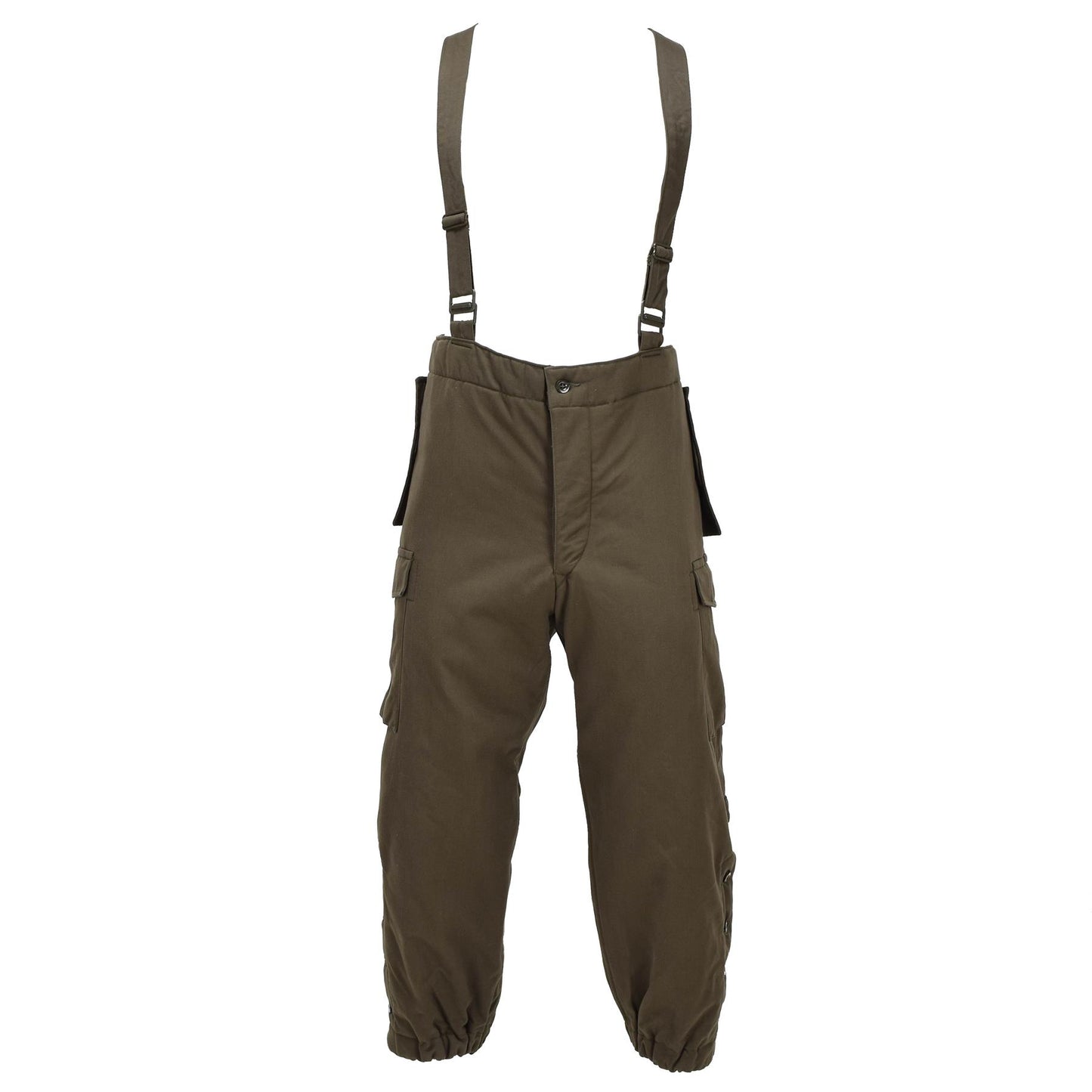 Australijos kariuomenės žieminės kelnės su petnešomis alyvuogių