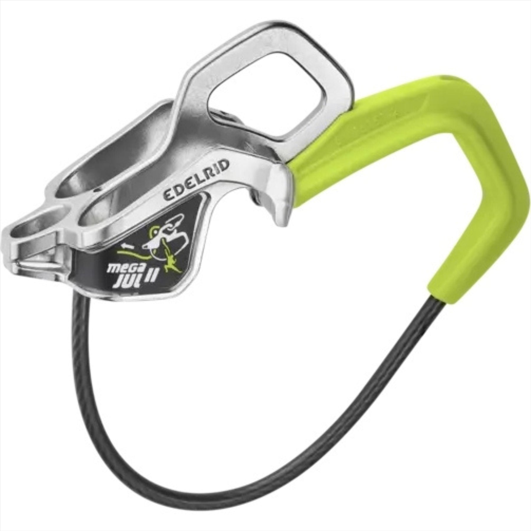Edelrid Mega Jul saugos įrenginys su stabdymo funkcija laipiojimui, pagamintas iš nerūdijančio plieno.