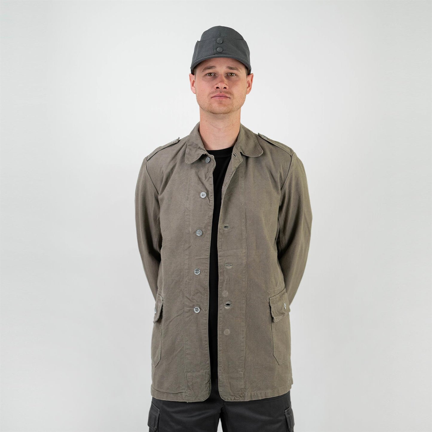 Swedish army classic shirt in gray color