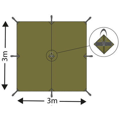 MFH Tarp Extreme large waterproof awning shelter M95 printing