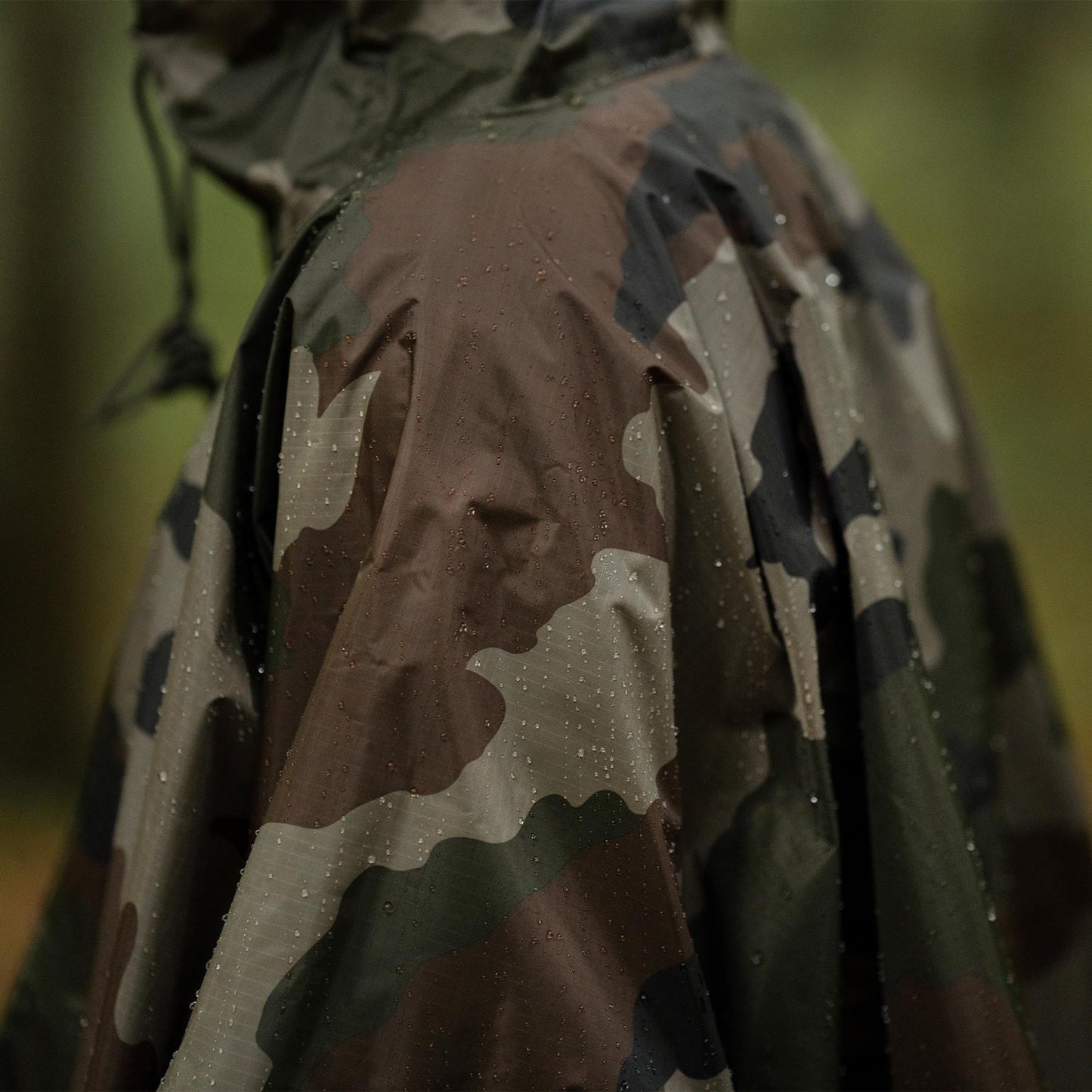 Waterproof Rain RipStop Poncho Cloak Military CCE Print