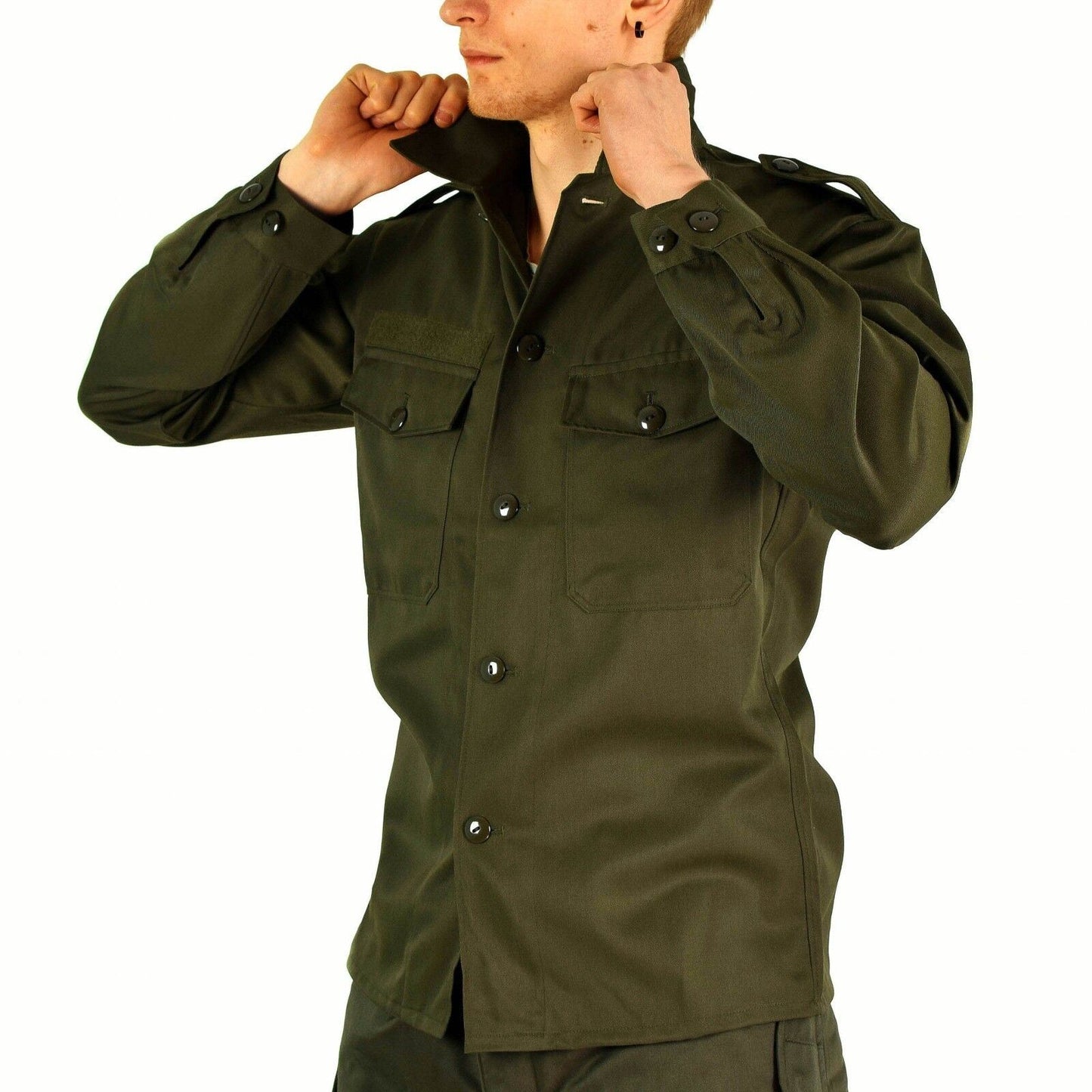 Austrian army field shirt with long sleeves Olive