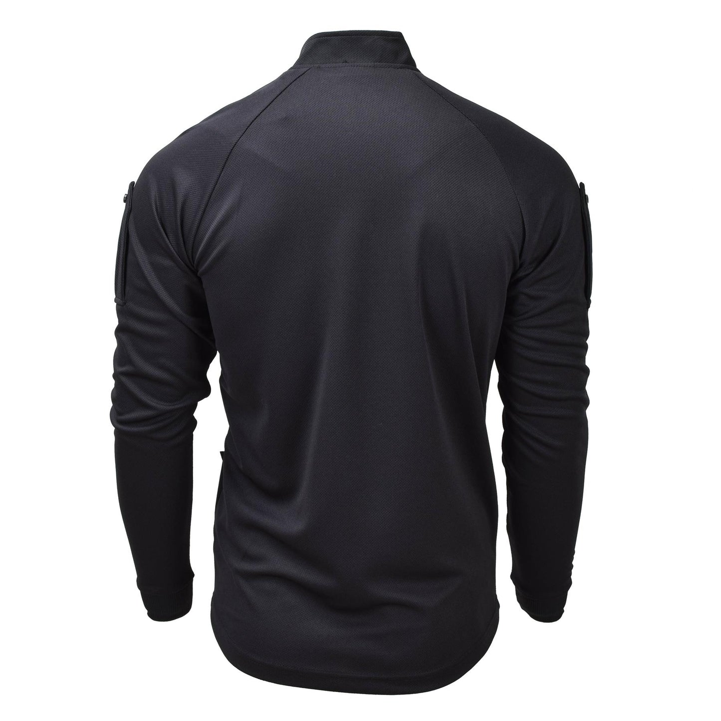 British Tactical Long Sleeve Zip Up Shirt Black