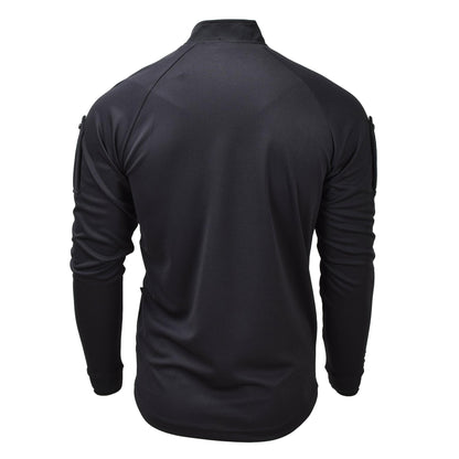 British Tactical Long Sleeve Zip Up Shirt Black