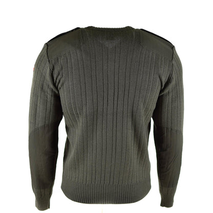 Czech army wool sweater with V-neck