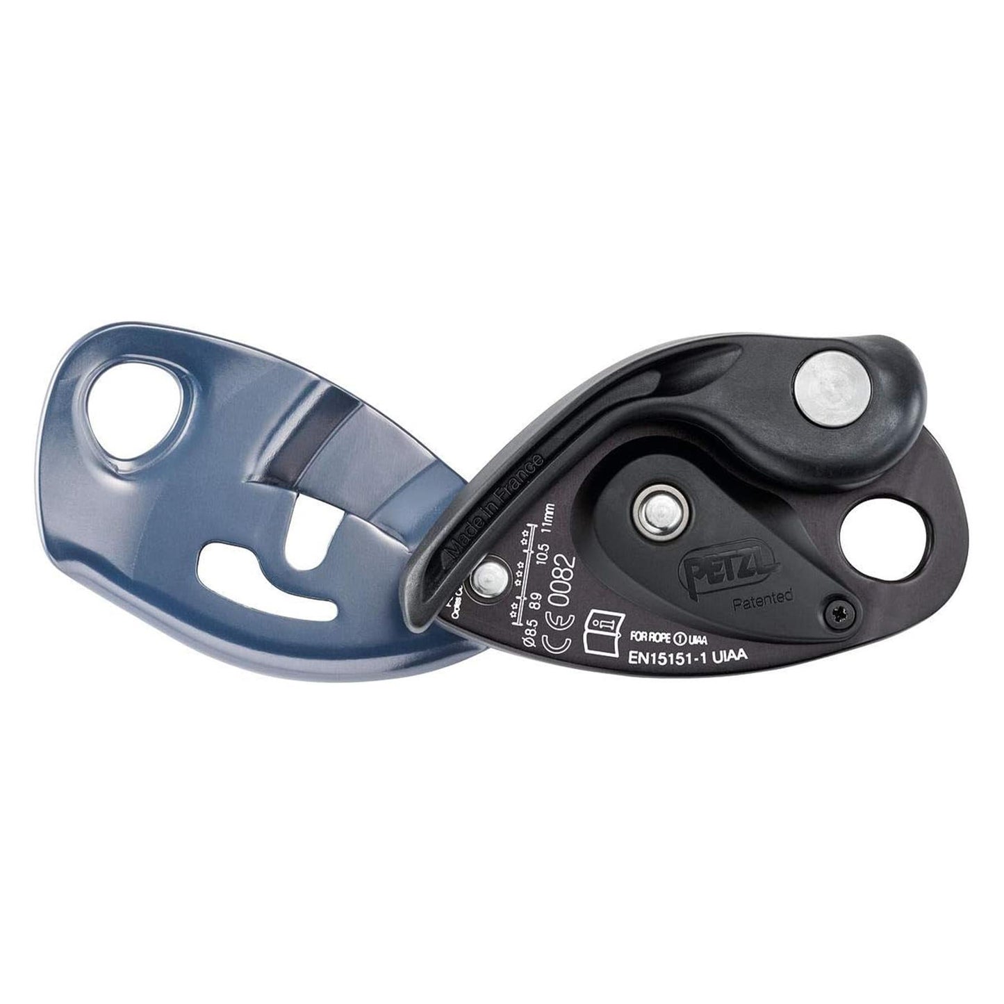 PETZL GRIGRI+ laipiojimo ir nusileidimo prietaisas su savaiminiu stabdžiu, skirtas saugiam laipiojimui.