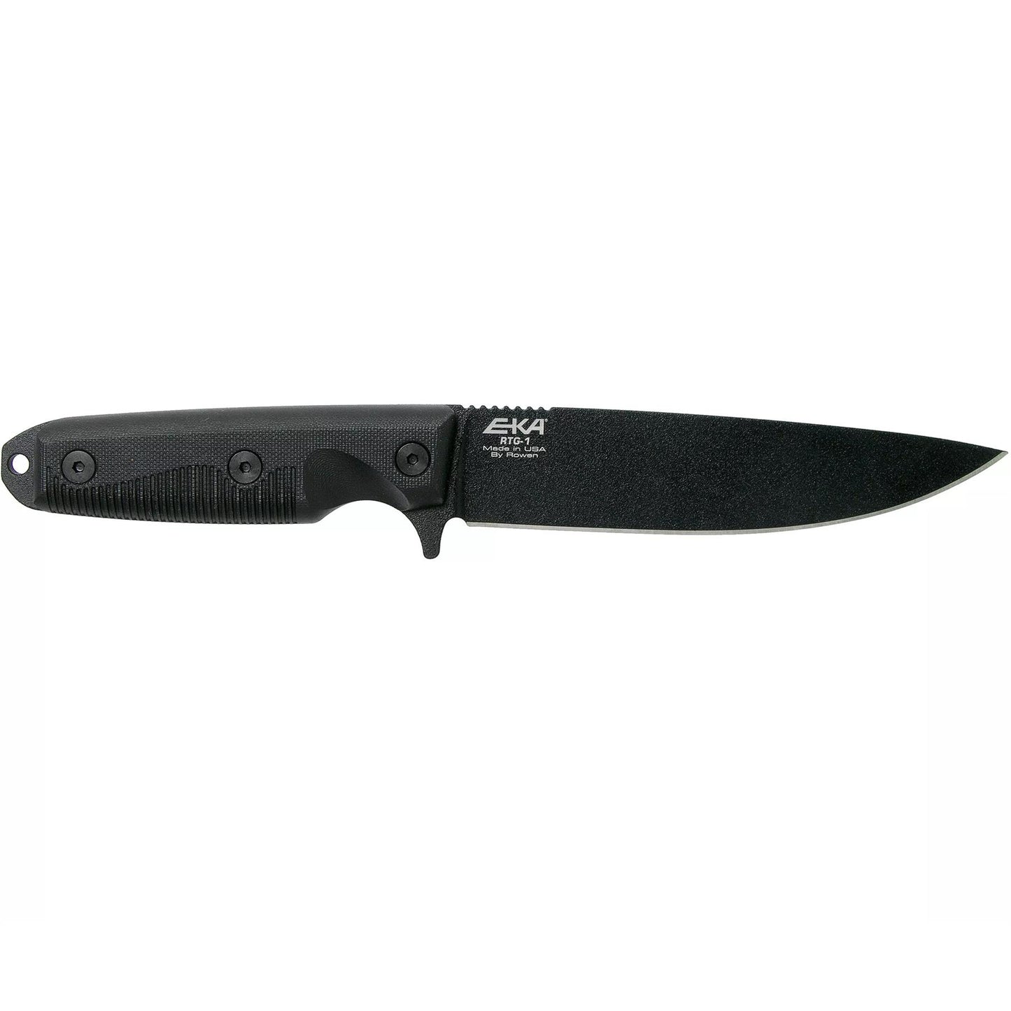 EKA RTG1 Fixed Knife Survival 1095 Carbon Steel G10 Handle Black