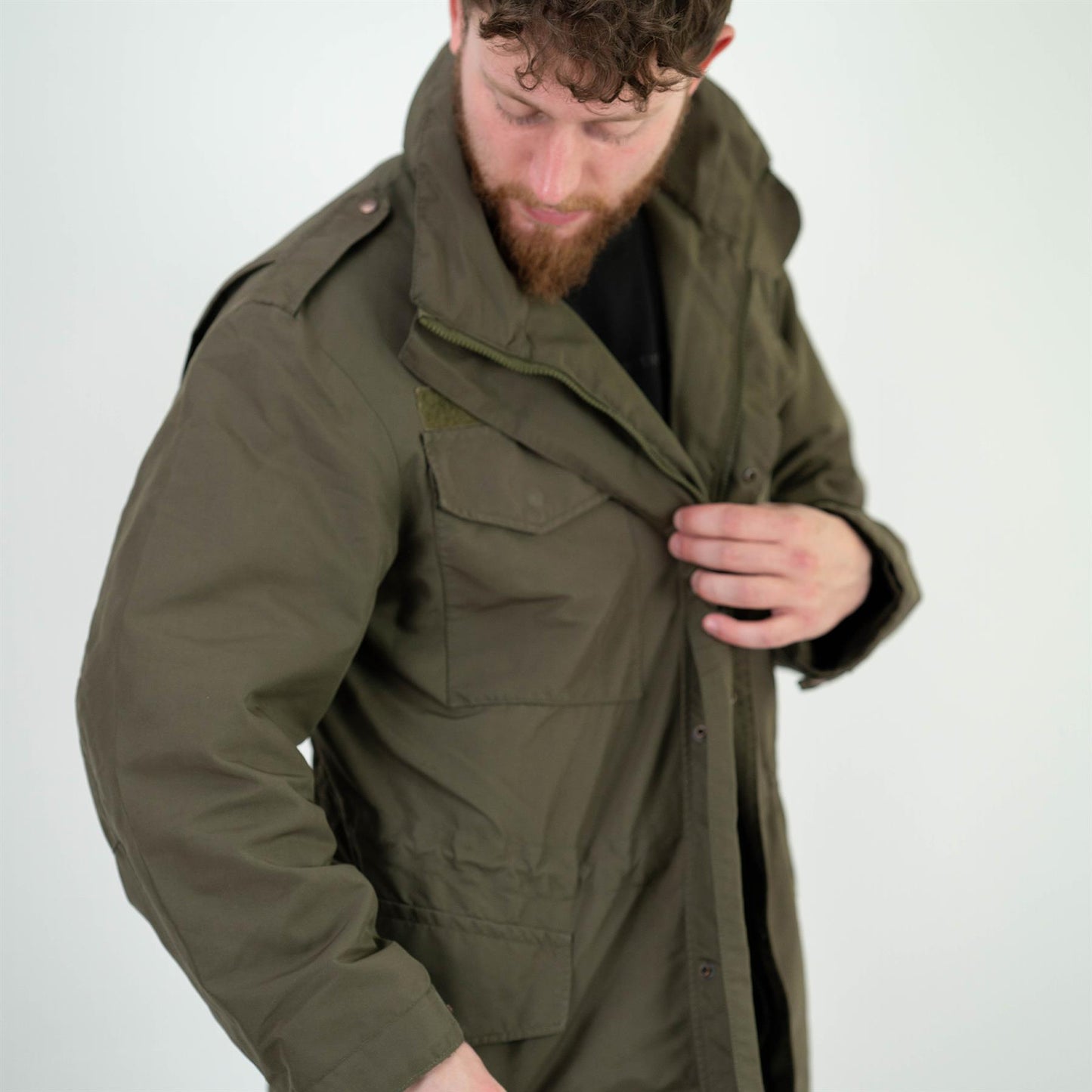 Austrian Army M65 Waterproof Jacket with Hood Olive