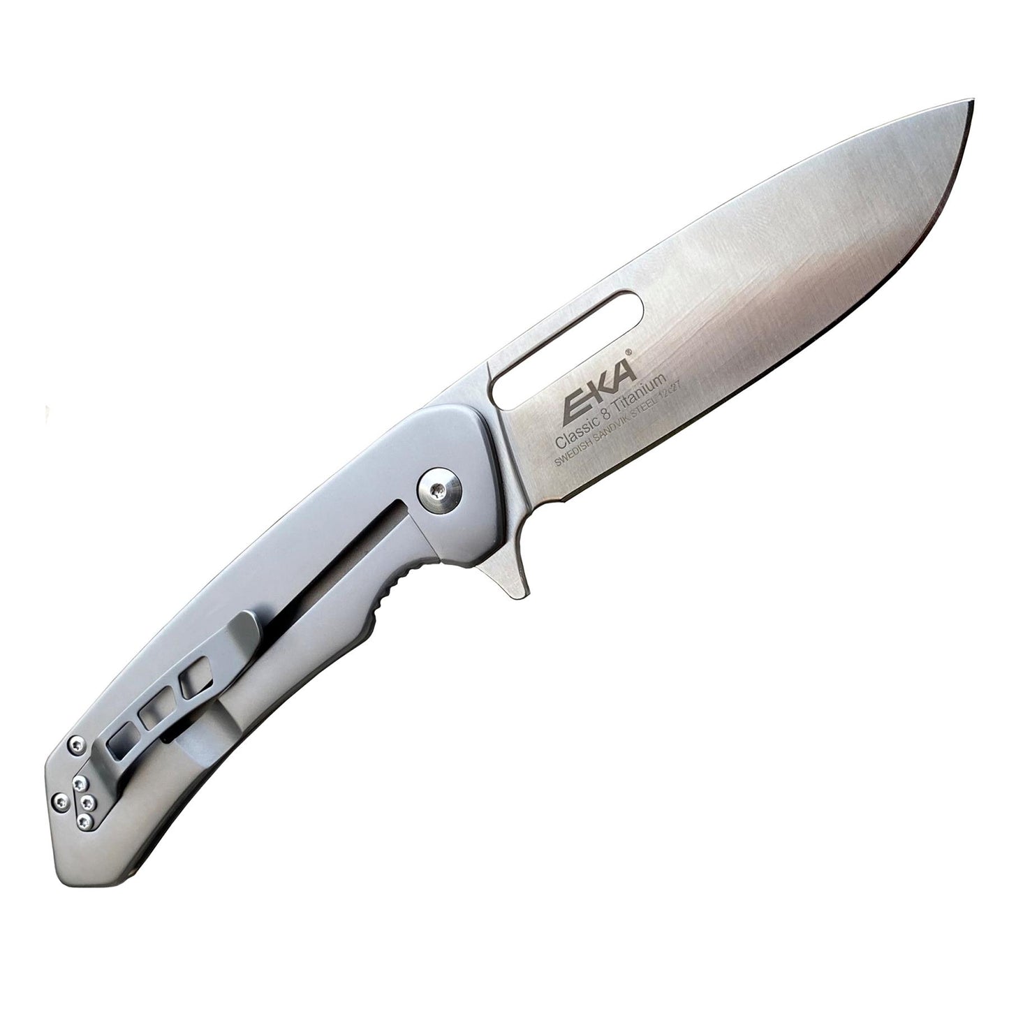 EKA Classic 8 Titanium folding titanium knife made of stainless steel