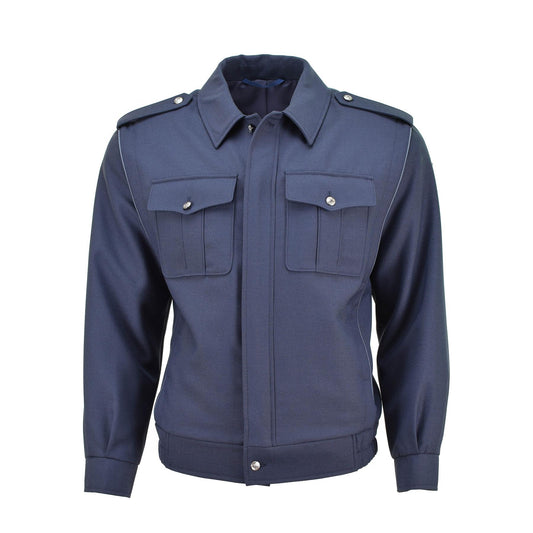 Vintage jacket of the Czech army in blue color