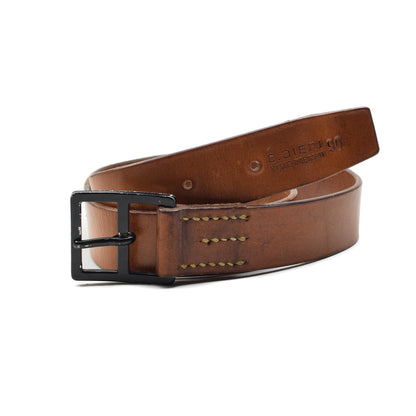 Swiss army pants leather belt brown