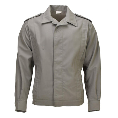 French army classic jacket with buttons, gray