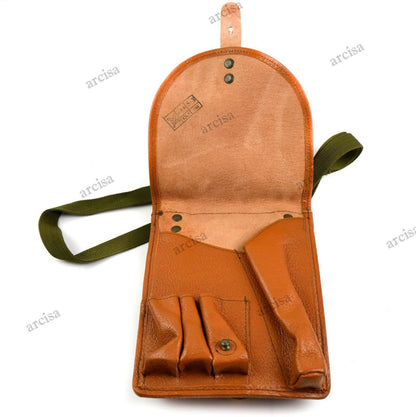 Czech army signal gun magazine bag over the shoulder vintage Brown