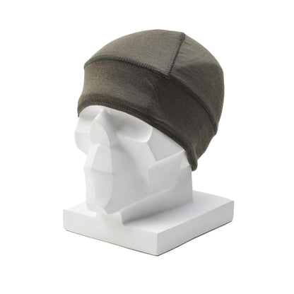 Blochl merino wool beanie hat in olive color